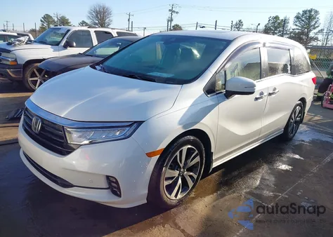 2021 Honda Odyssey Touring из США, поврежденный, VIN 5FNRL6H88MB032150